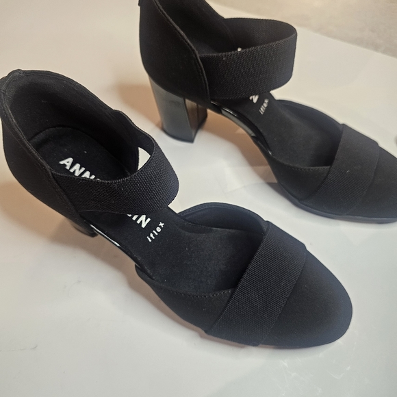 ANNE KLEIN BLACK WOMENS CAIN PUMP SHOES SIZE 6.5 PREPPY SECRETARY - Picture 2 of 6